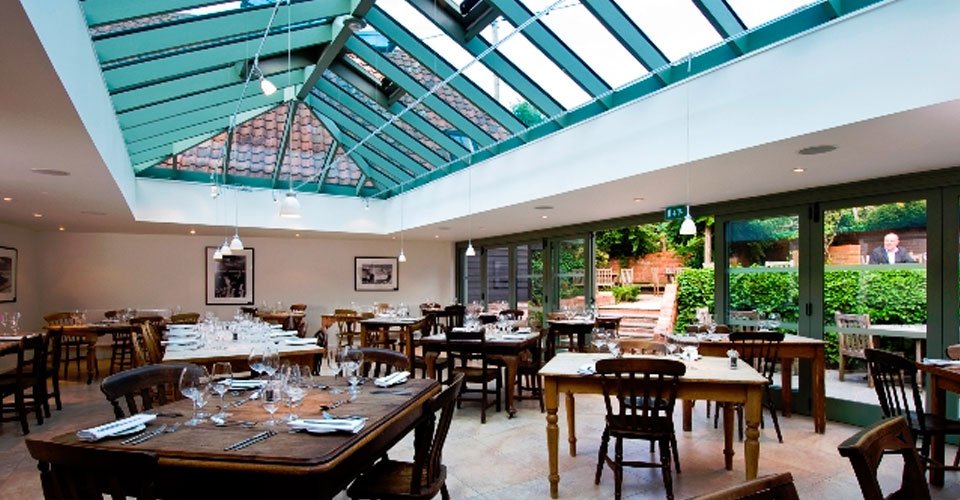 luxury-hotel-in-suffolk-The-Westlton-Crown-conservatory-dining-room-Deux-Messieurs-Review-guide-to-gay-friendly-luxury-boutique-hotel-accommodation